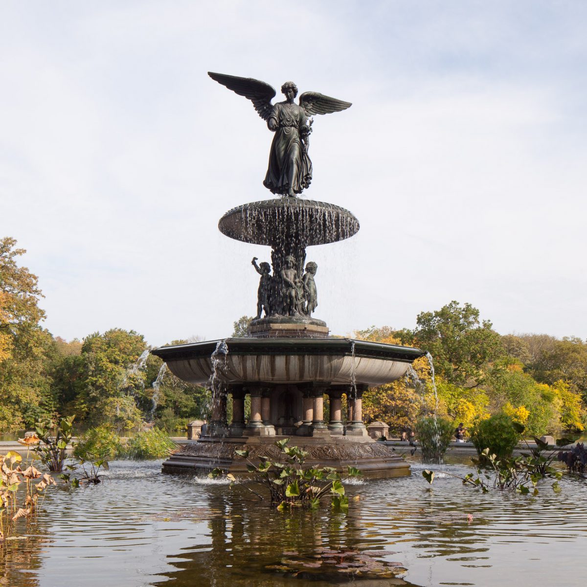Fuente Bethesda, Central Park  Bethesda fountain central park, Bethesda  fountain, Manhattan skyline