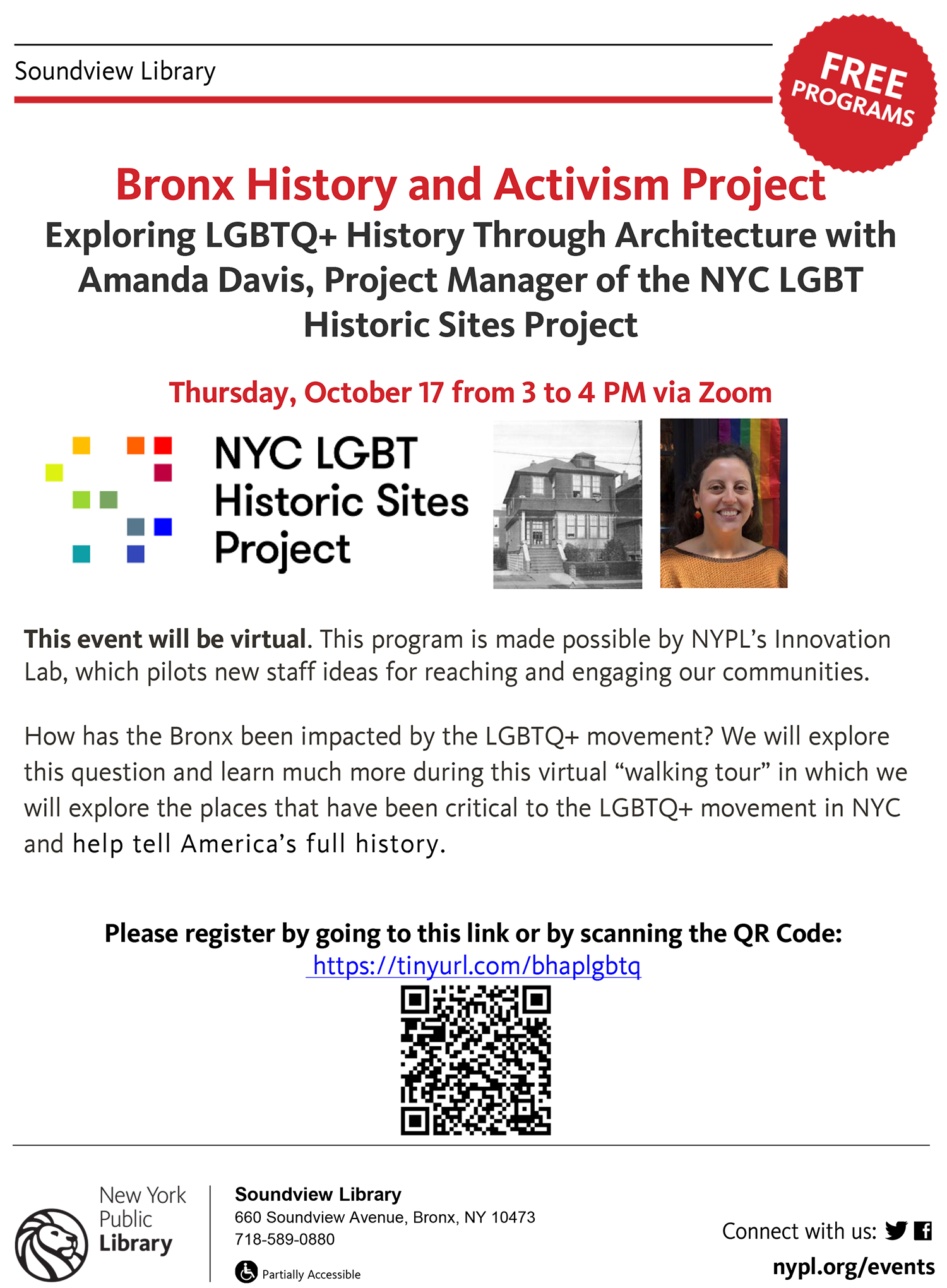 Bronx History and Activism Project event flier